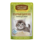 Деревенские лакомства Домашние обеды отборный цыпленок паштет для котят